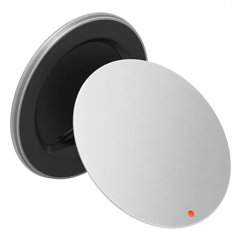 Samsung by Hochuen 360° magnetinis stovas stalviršiui išmaniesiems telefonams ir planšetiniams kompiuteriams – sidabrinis, universalus, sulankstomas, aliumininis su N52 magnetais