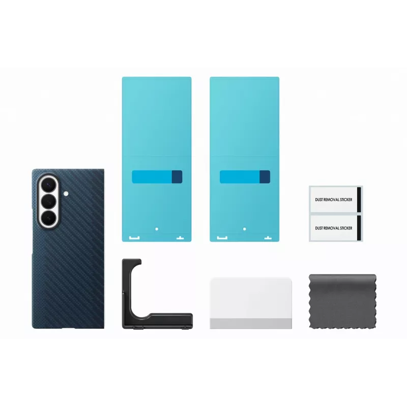Samsung Carbon Magnet Case, skirtas Galaxy Fold 8 Ultra, tamsiai mėlynas