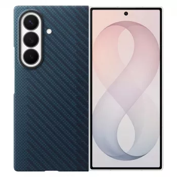 Samsung Carbon Magnet Case, skirtas Galaxy Fold 8 Ultra, tamsiai mėlynas