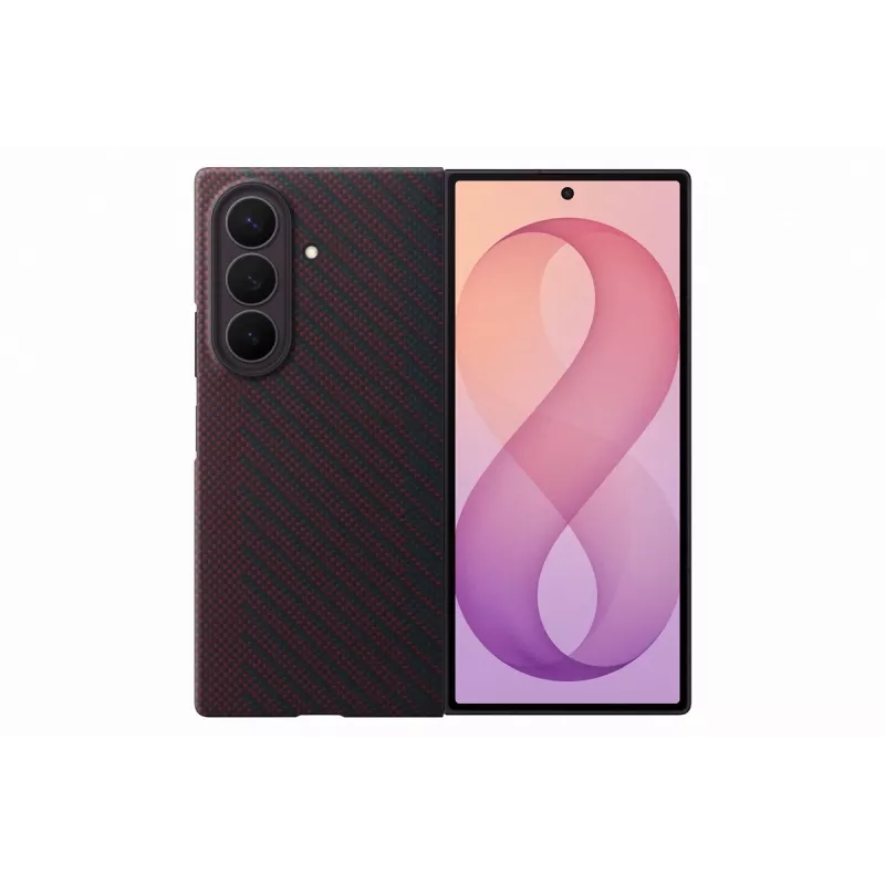 Samsung Carbon Magnet Case, skirtas Galaxy Z Fold 8 Ultra – raudonas (EF-KF976SREGWW)