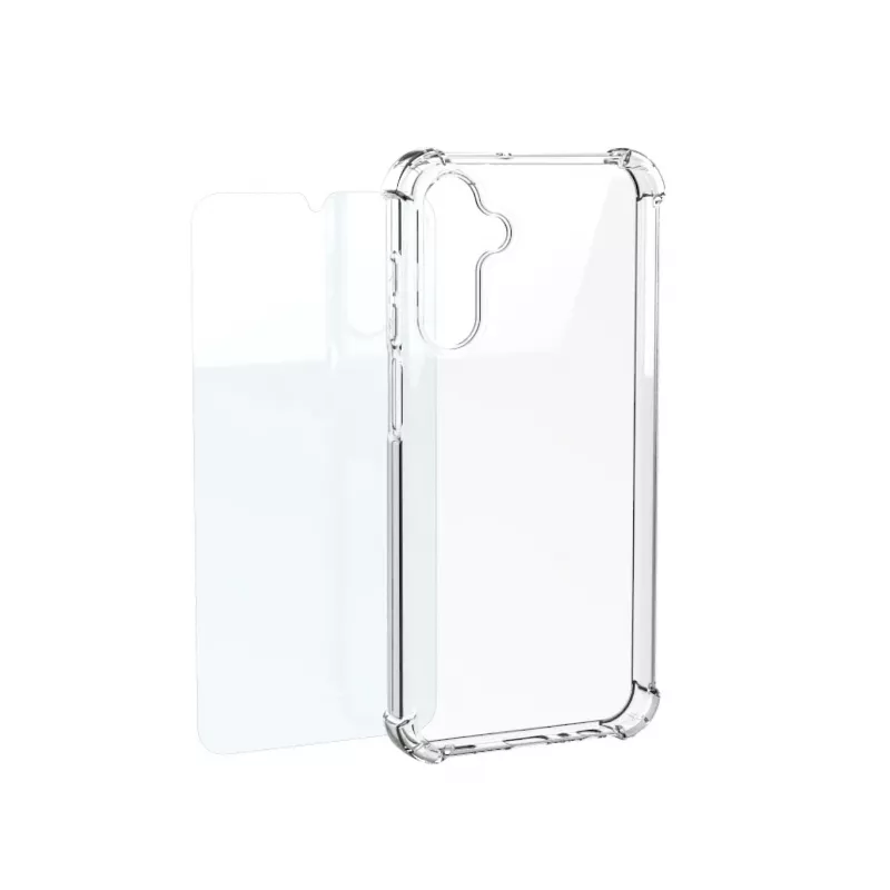 Samsung Clear Case + Tempered Glass Screen Protector, skirtas Galaxy S25 FE