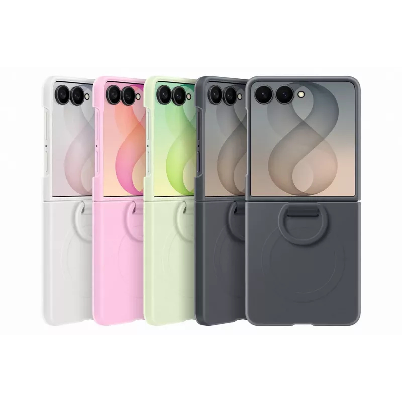 Samsung EF-EF776CGEGWW Silicone Ring Magnet Cover, skirtas Galaxy Z Flip8, žalia