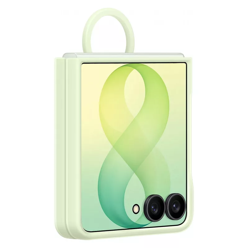Samsung EF-EF776CGEGWW Silicone Ring Magnet Cover, skirtas Galaxy Z Flip8, žalia
