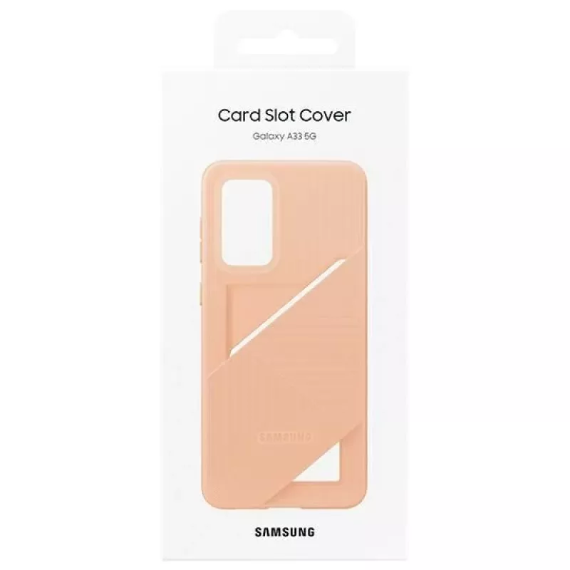 Samsung EF-OA336TPEGWW kortelės lizdo dangtelis, skirtas Galaxy A33 5G, persikų spalvos