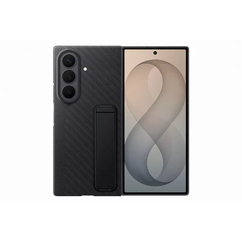 Samsung EF-XF976SBEGWW Carbon Standing Case, skirtas Galaxy Z Fold8 Ultra - juoda, S Pen lizdas, atrama