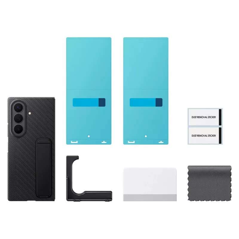 Samsung EF-XF976SBEGWW Carbon Standing Case, skirtas Galaxy Z Fold8 Ultra - juoda, S Pen lizdas, atrama
