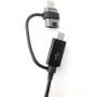 Samsung EP-DG950DBE Combo microUSB duomenų laidas su USB-C redukcija 1,4 m juodos spalvos (urmu)