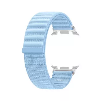 Samsung Fabric Band (S/M) Blue, skirtas Galaxy Watch8 ir Watch9 – austas išmaniojo laikrodžio dirželis, 20 mm tvirtinimo plotis, lipnus užsegimas