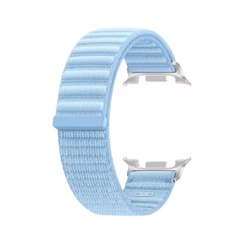 Samsung Fabric Band (S/M) Blue, skirtas Galaxy Watch8 ir Watch9 – austas išmaniojo laikrodžio dirželis, 20 mm tvirtinimo plotis, lipnus užsegimas