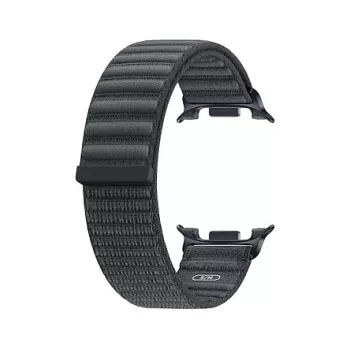 Samsung Fabric Band (S/M), skirtas Galaxy Watch9 ir Watch8 – juodas austas dirželis