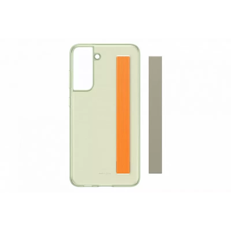 Samsung Galaxy S21 FE Clear Strap Cover Case Olive Green