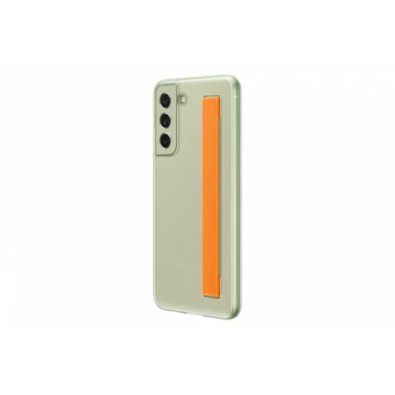 Samsung Galaxy S21 FE Clear Strap Cover Case Olive Green
