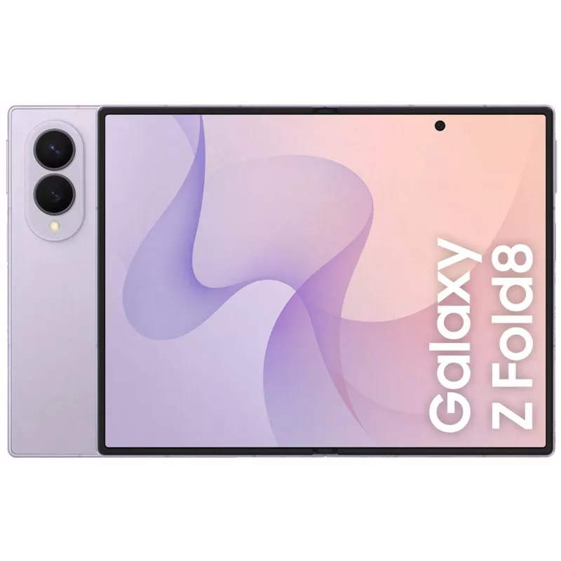 Samsung Galaxy Z Fold8 5G išmanusis telefonas - 7,6 colio lankstus OLED, 16 GB RAM, 1 TB atmintis, Dual SIM, 4800 mAh, levandų spalvos