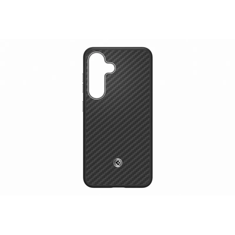 Samsung GP-FPS936PGABW Enzo Aramid Dėklas, skirtas Galaxy S25 Plus, juodas sidabrinis