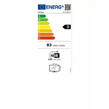 Samsung GU75M80HAUXZG 75 colių 4K Ultra HD LED išmanusis televizorius (Tizen, HDR10+, 20W garsiakalbiai, VESA 400x300)