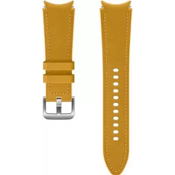 Samsung Hybrid Leather Band, skirta Galaxy Watch4, Watch5, Watch6 (20 mm, M/L, garstyčių geltonumo)