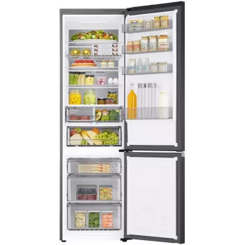 Samsung RB38C705CB1/EF 390L Total No Frost šaldytuvas su šaldikliu, SpaceMax™ technologija, skaitmeninis inverterinis kompresorius, energijos klasė C, Glam Black