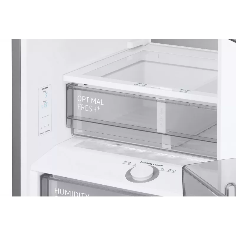 Samsung RB38C7B6BS9/EF šaldytuvas su apatiniu šaldikliu, 390L bendras tūris, No Frost, skaitmeninis inverterinis kompresorius, nerūdijančio plieno išvaizda, Wi-Fi SmartThings