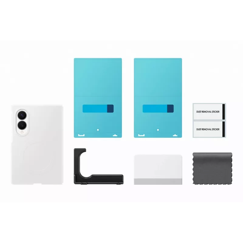 Samsung Silicone Magnet Case, skirtas Galaxy Z Fold 8 - Baltas (suderinamas su MagSafe)