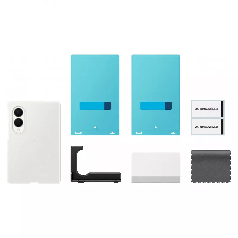 Samsung Silicone Magnet Case, skirtas Galaxy Z Fold 8 - Baltas (suderinamas su MagSafe)