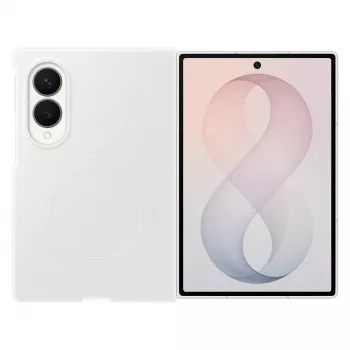 Samsung Silicone Magnet Case, skirtas Galaxy Z Fold 8 - Baltas (suderinamas su MagSafe)