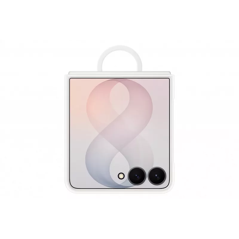 Samsung Silicone Ring Magnet Case, skirtas Galaxy Z Flip8, baltas