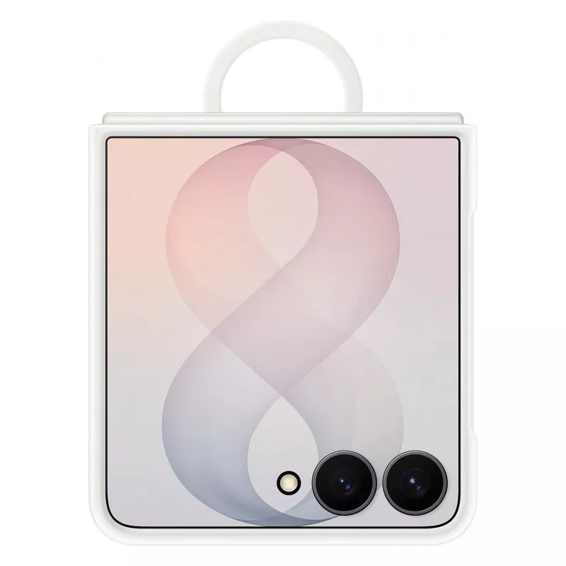 Samsung Silicone Ring Magnet Case, skirtas Galaxy Z Flip8, baltas
