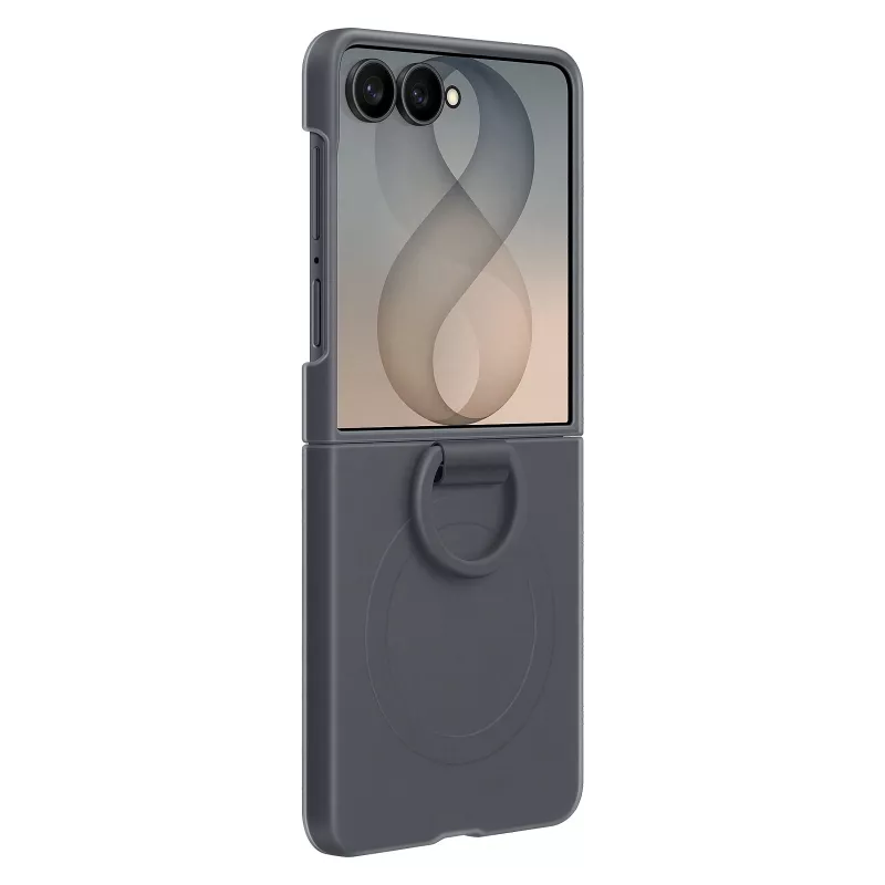 Samsung Silicone Ring Magnetic Case, skirtas Galaxy Z Flip8, juodos spalvos (EF-EF776CBEGWW)