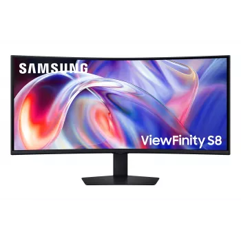 Samsung ViewFinity S8 S85TH Series 40 colių 5K2K WUHD lenktas LED monitorius - 144Hz, VA, HDR10+, Thunderbolt 5, KVM
