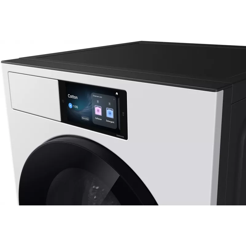 Samsung WF90H09C4WT2 9 kg 1400 aps./min. priekinio pakrovimo skalbimo mašina su Ecobubble technologija, skaitmeniniu inverteriniu varikliu, VRT Plus, deimantiniu būgnu, LED ekranu, balta