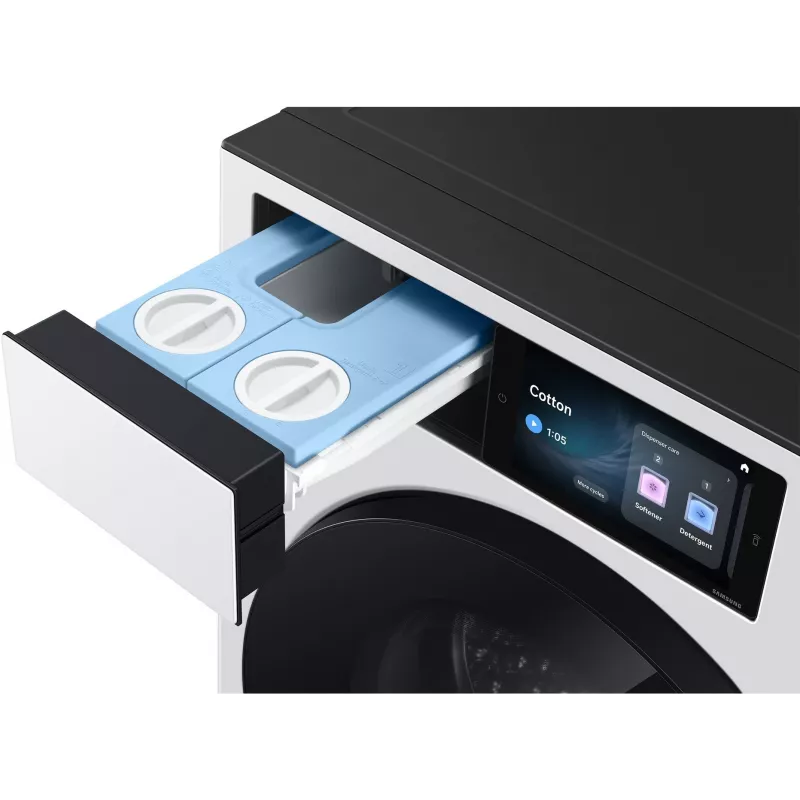 Samsung WF90H09C4WT2 9 kg 1400 aps./min. priekinio pakrovimo skalbimo mašina su Ecobubble technologija, skaitmeniniu inverteriniu varikliu, VRT Plus, deimantiniu būgnu, LED ekranu, balta