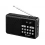 SANDBERG Speaker Radio FM+BT Recharge nešiojamas Bluetooth garsiakalbis su FM radiju, AUX, USB, MicroSD, 6W, juodas