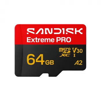SanDisk Extreme PRO microSDXC 64GB UHS-I U3 V30 iki 200 MB/s skaitymo