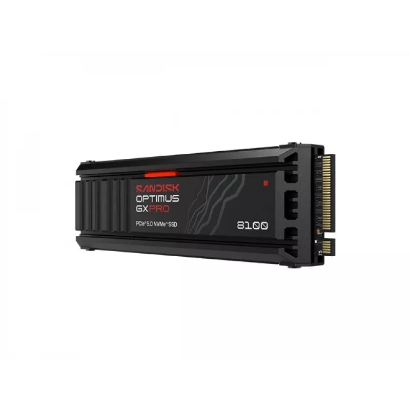 SanDisk Optimus GX PRO 8100 2TB M.2 2280 PCIe Gen5 x4 NVMe SSD su integruotu radiatoriumi