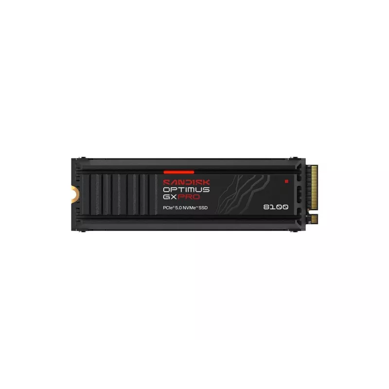 SanDisk Optimus GX PRO 8100 2TB M.2 2280 PCIe Gen5 x4 NVMe SSD su integruotu radiatoriumi