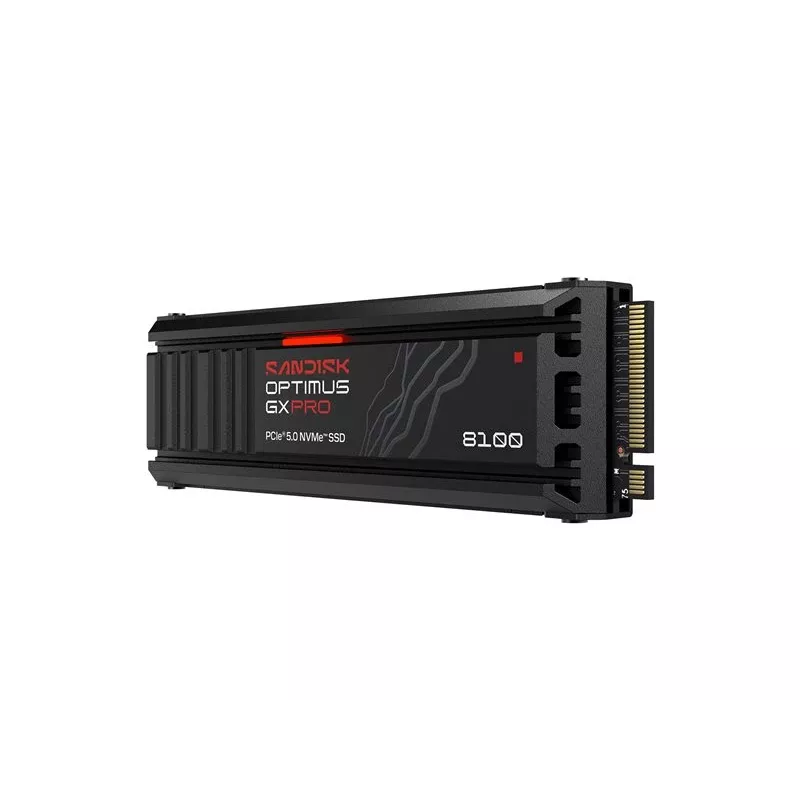 SanDisk Optimus GX PRO 8100 4TB PCIe Gen5 NVMe M.2 2280 vidinis SSD su radiatoriumi ir aparatine šifravimo įranga