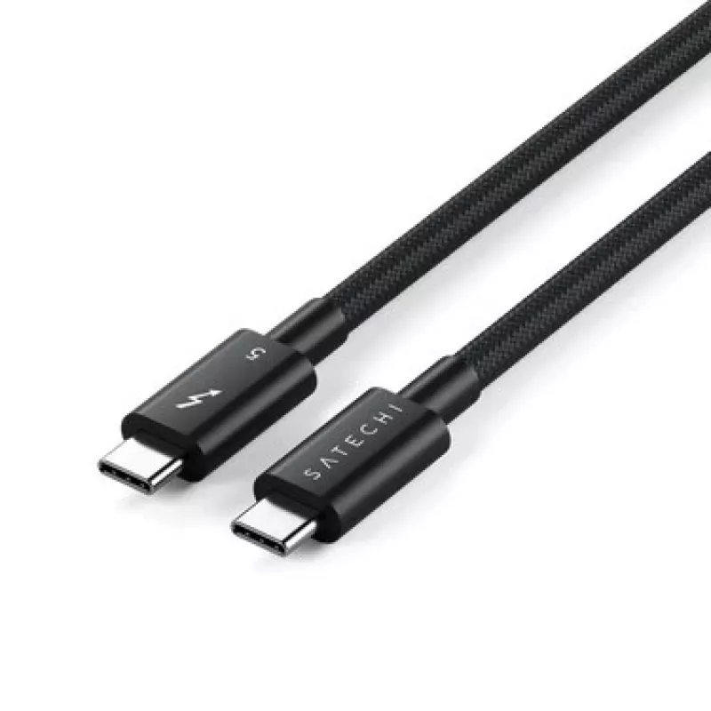 SATECHI Thunderbolt 5 Pro Cable 1m USB-C į USB-C – 120Gbps, 240W, juoda