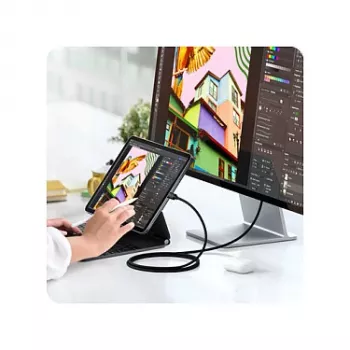 SATECHI Thunderbolt 5 Pro Cable 1m USB-C į USB-C – 120Gbps, 240W, juoda