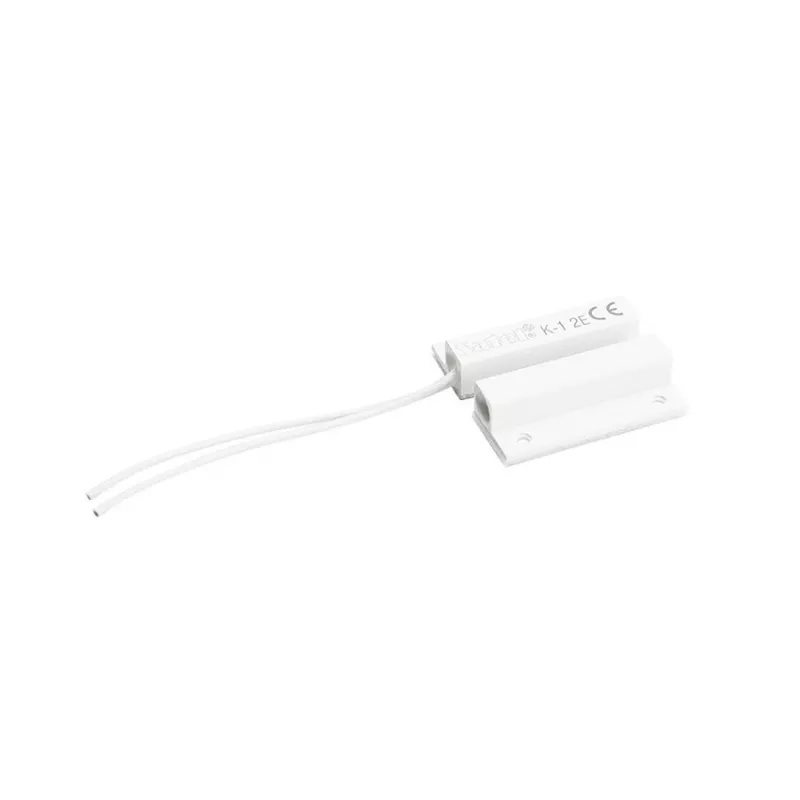 SATEL K-1 2E magnetinis kontaktas su reed jungikliu, paviršinis montavimas, baltas, 2EOL rezistoriai