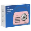 SAVIO RS-03 Nešiojamasis radijas FM/AM su MP3 USB/SD atkūrimu, Rožinis