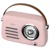 SAVIO RS-03 Nešiojamasis radijas FM/AM su MP3 USB/SD atkūrimu, Rožinis