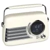 SAVIO RS-04 nešiojamas DAB+ FM radijas su įkraunama baterija, LCD ekranu, dvigubu žadintuvu, juodas