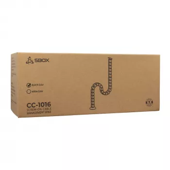 Sbox CC-1016B kabelių tvarkymo spiralinis įvyniojimas, juodas, 1,5 m, 16 mm