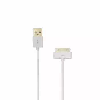 SBOX IPH4 USB-A į Apple 30-pin laidas, 2m, baltas, įkrovimui ir duomenims