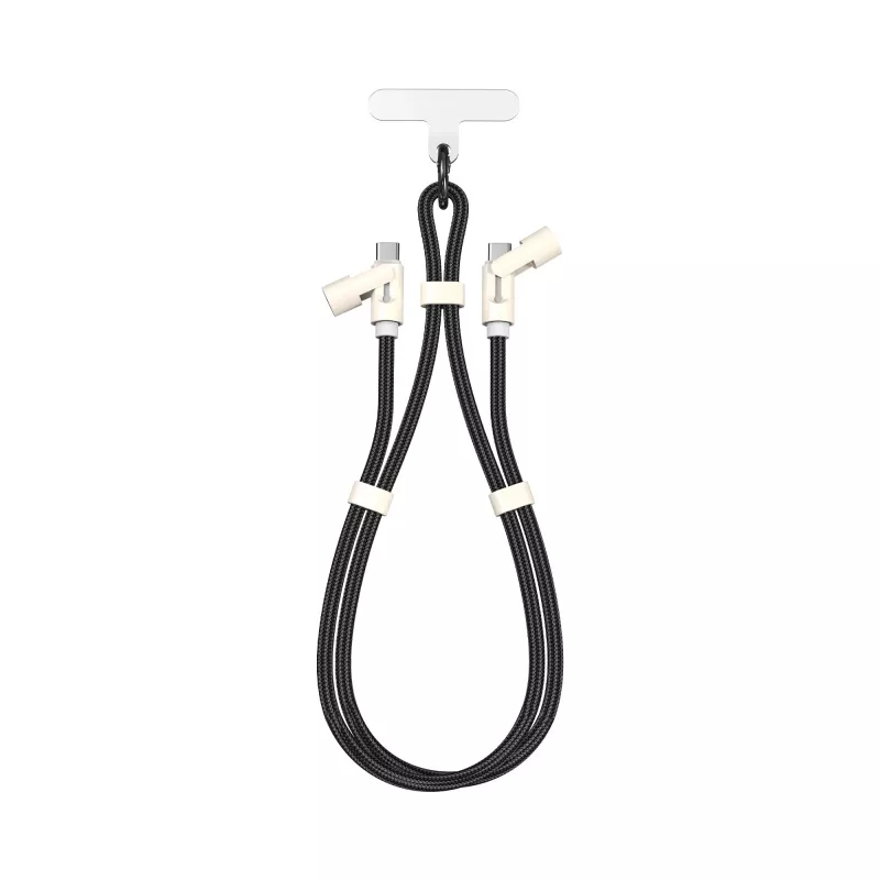 SBOX LANYARD BLACK USB-C į USB-C laidas 1,5 m juodas