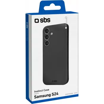 SBS Instinct dėklas Samsung Galaxy S24 - juodas TPU galinis dangtelis, apsauga nuo smūgių, apsauga nuo įbrėžimų, suderinamas su belaidžiu įkrovimu TEINSTSAS24K