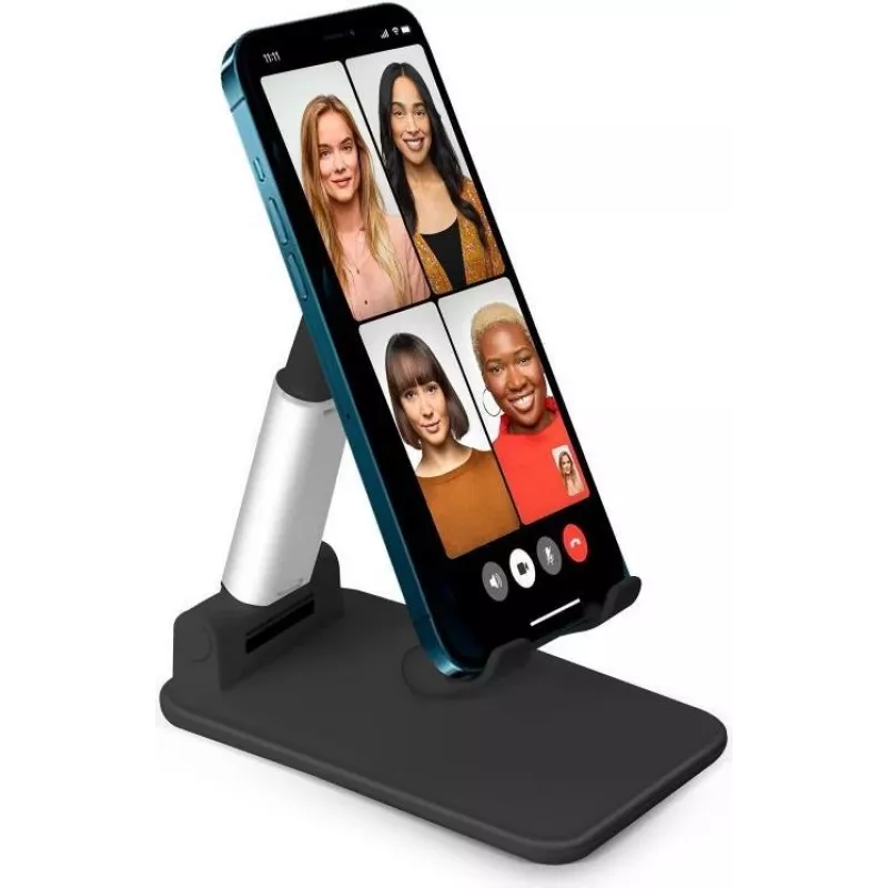 SBS Mobile TASTAND universali sulankstoma stovas įrenginiams, skirta el. skaityklėms, išmaniesiems telefonams ir planšetiniams kompiuteriams iki 12 colių - juoda ir sidabrinė