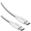 SBS USB-C į USB-C nailono pintas laidas 2m 100W baltas
