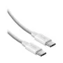 SBS USB-C į USB-C nailono pintas laidas 2m 100W baltas