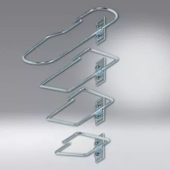 SCHÄFER IT SYSTEMS lipni vielos spaustukas sidabrinės-pilkos spalvos PA6.6, maks. 6 mm, 25x19x9 mm, 7968300